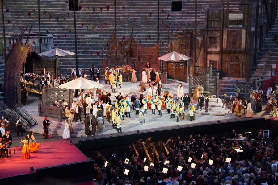 From Lake Garda: Verona Arena Opera Ticket with Transfer - The opera itself: what about the show is different in the Arena