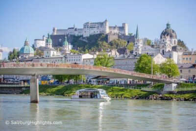 Salzburg: River Cruise & Best of Mozart Fortress Concert - Where the tour starts: Franz-Josef-Kai and the Marco-Feingold-Steg