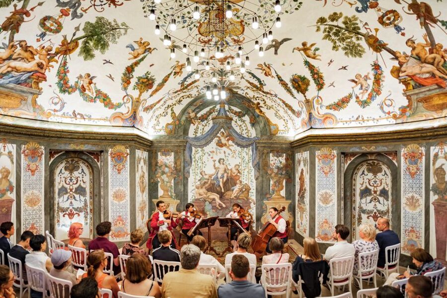 Vienna: Classical Concert at Mozart's First House - Deutschordenskirche gate to Sala Terrena: what you’ll see before the music starts