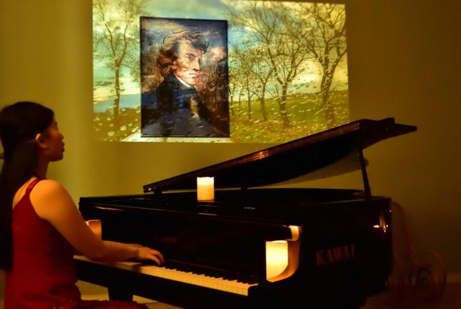 Warsaw Concert: Chopin – Painted by Candlelights with Wine - A pre-war-style salon in Warsaw that actually feels like a salon